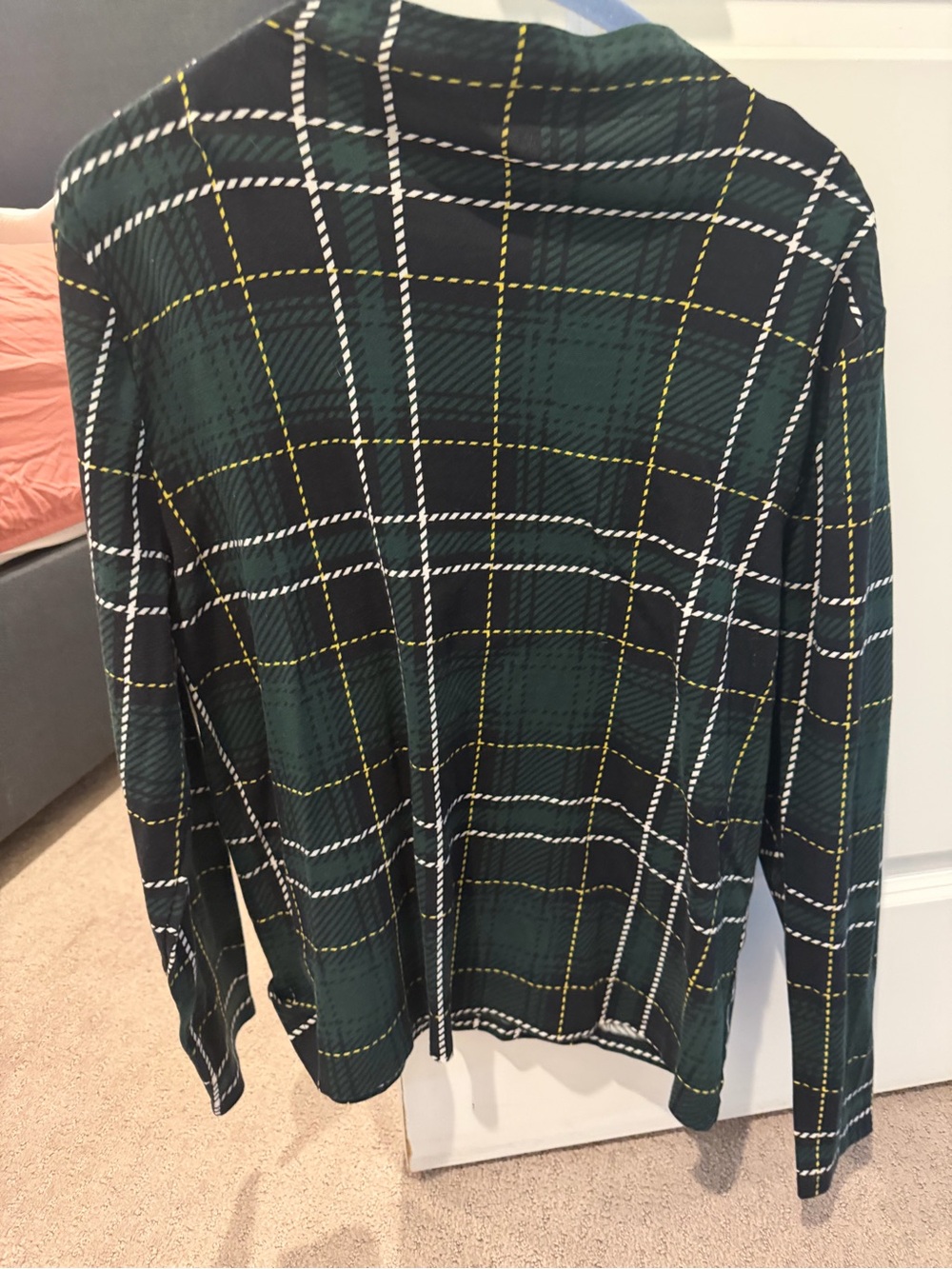 Ann Taylor women’s mock neck (Dark Green Plaid) shirt